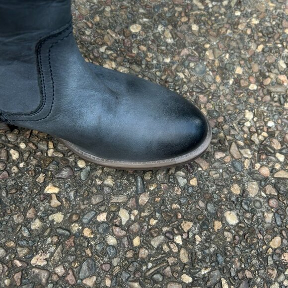 Roan by Bedstu Date Bluish Gray Leather Double Buckle Tall Shoes Size 8.5 - Picture 11 of 16